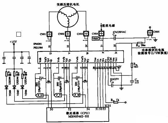 海信kfr25gw06bp变频空调器变频电动机驱动电路