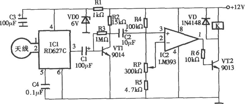 采用RD627微波探測(cè)控制電路