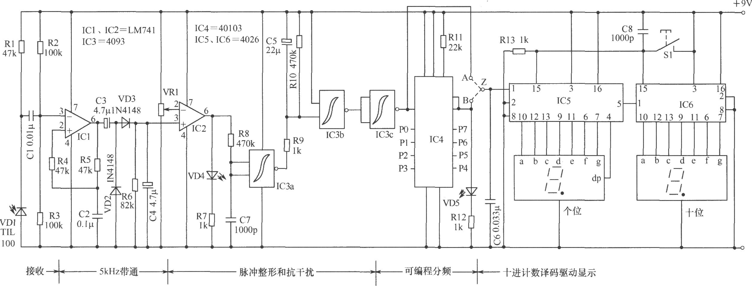 数字电路组成的计数器