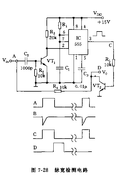 555脈寬檢測(cè)電路