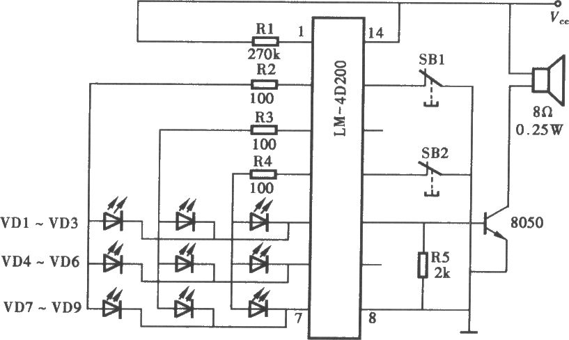 9時段l20秒倒計時音樂提醒器1電路