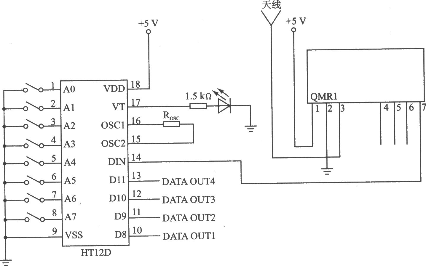 QMRl/QMR2 AM/FM 868/433.92 MHz接收器模塊