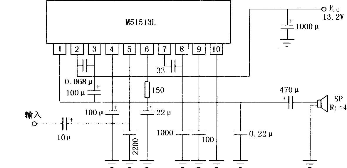 STK4019 10W音频功率放大电路