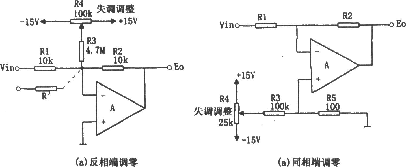 运放应用输入端的调零电路一