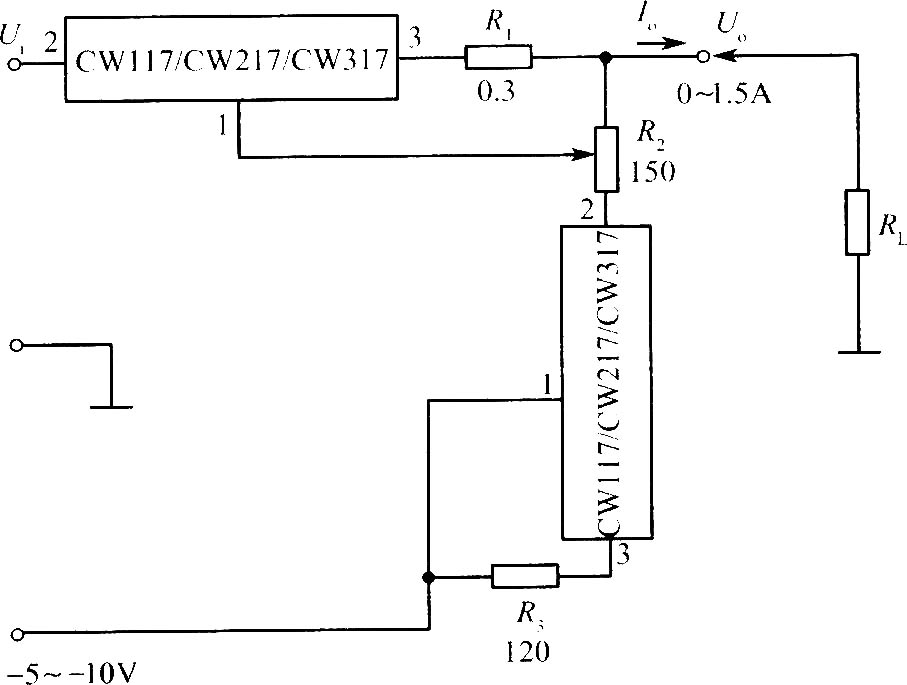 CW117／CW217／CW317構成的輸出電流從零調起的恒流源電路