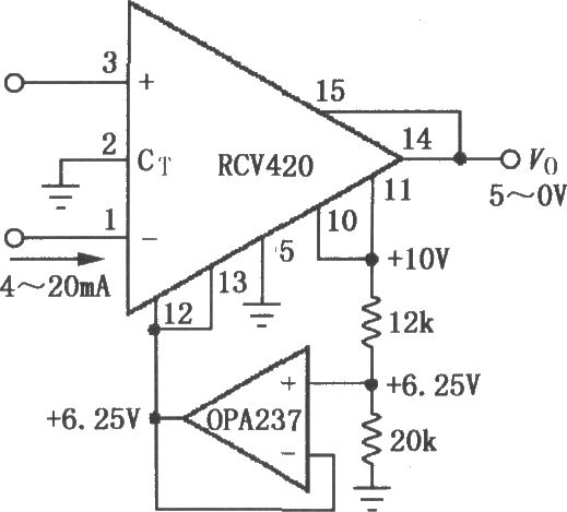 RCV420電流-電壓變換電路