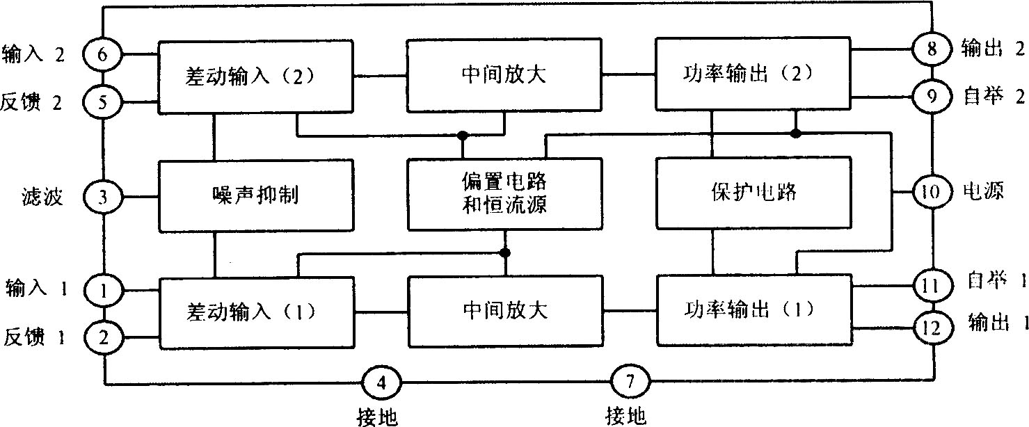 TA7240AP內部電路方框圖及其主要參數