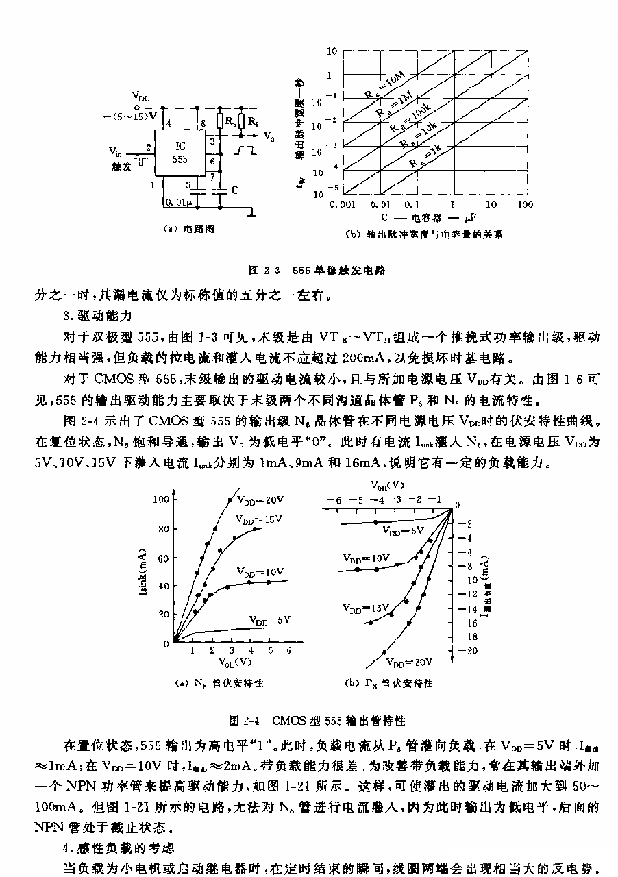 555單穩(wěn)態(tài)工作方式外電路參數(shù)的選擇