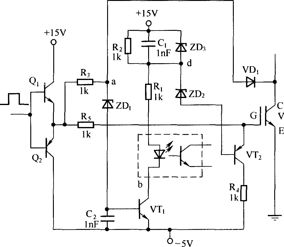 IGBT實現(xiàn)慢降柵壓的電路