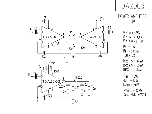 TDA2003NEW功放電路