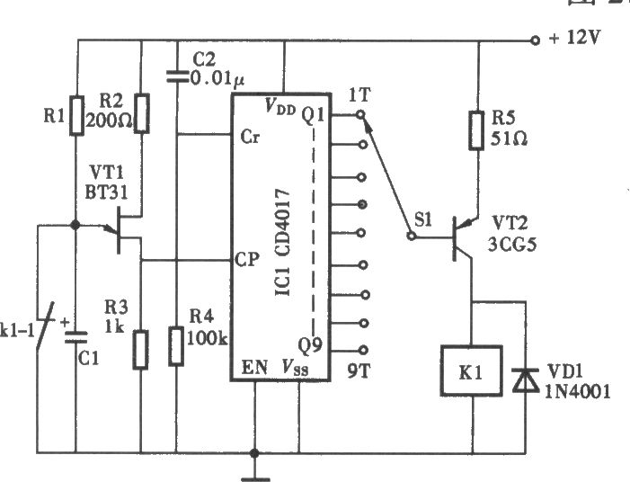 9時段l20秒倒計時音樂提醒器電路