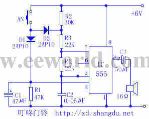 實(shí)用門鈴電路