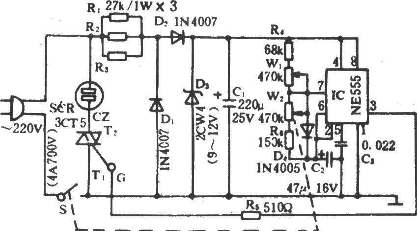 電風(fēng)扇模擬自然風(fēng)控制電路(四)