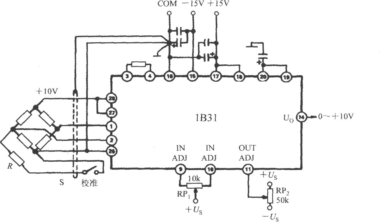 壓力變送器的接口電路(寬帶應(yīng)變信號調(diào)理器1B31)