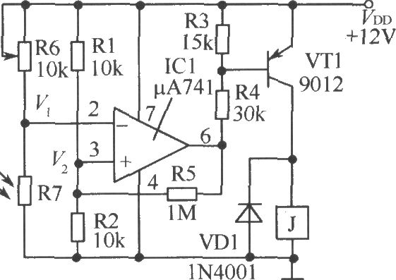 精密光暗光控電路