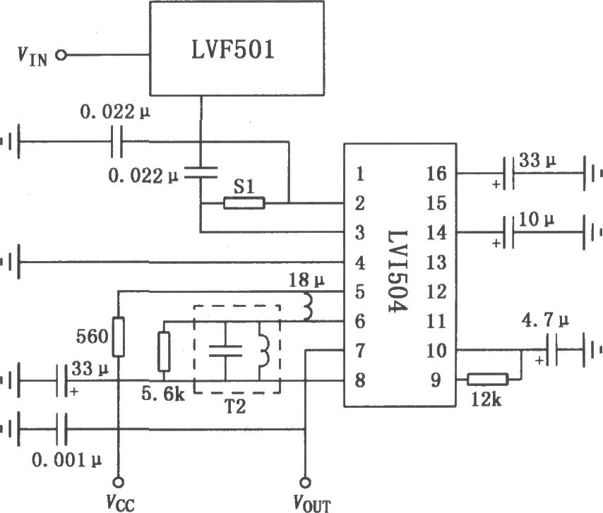 LVF501  FM收音机调谐器电路