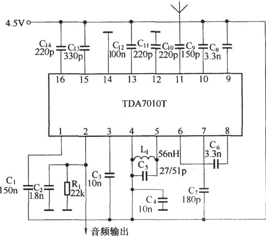 由TDA7010T組成的接收電路