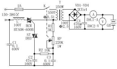可調(diào)型汽車蓄電池充電器電路