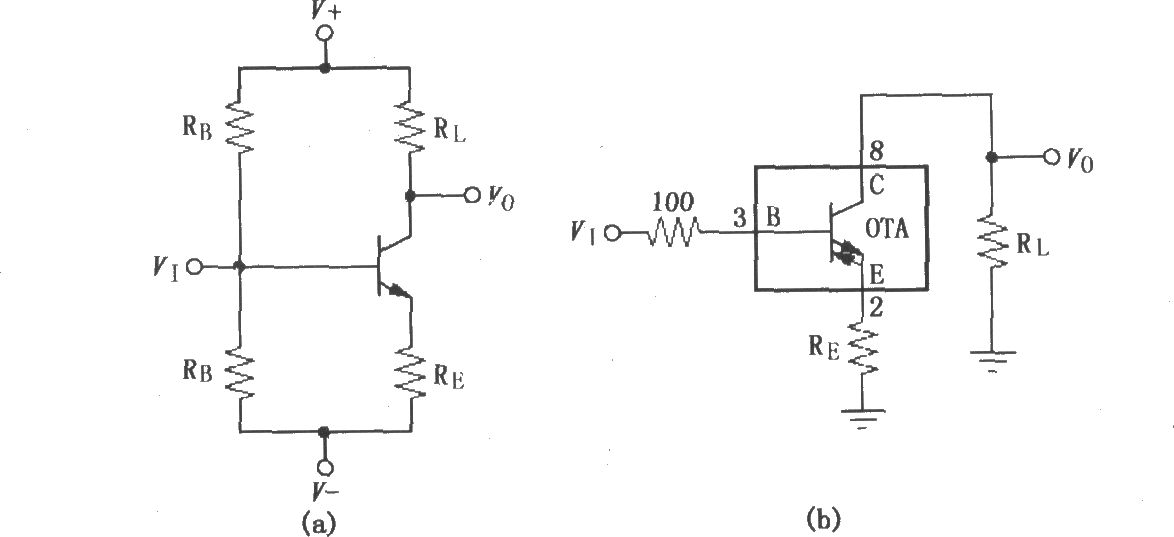 寬帶跨導(dǎo)型運算放大和緩沖器OPA660共發(fā)射極(共-E)放大電路