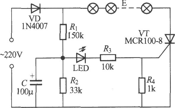 單路閃爍燈串電路(2)