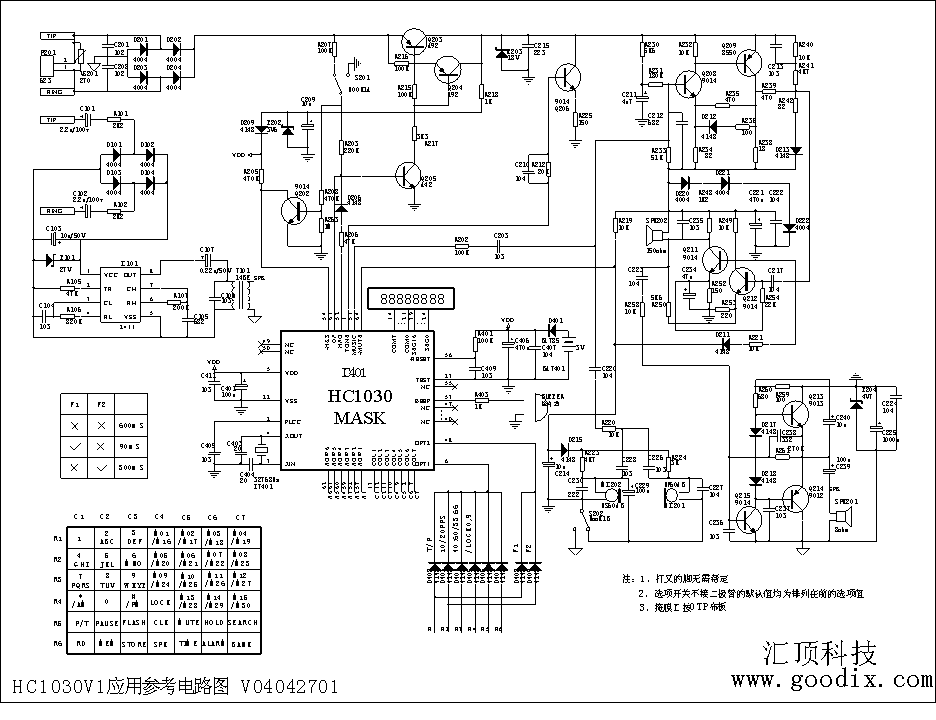 多功能顯示LCD顯示芯片電路