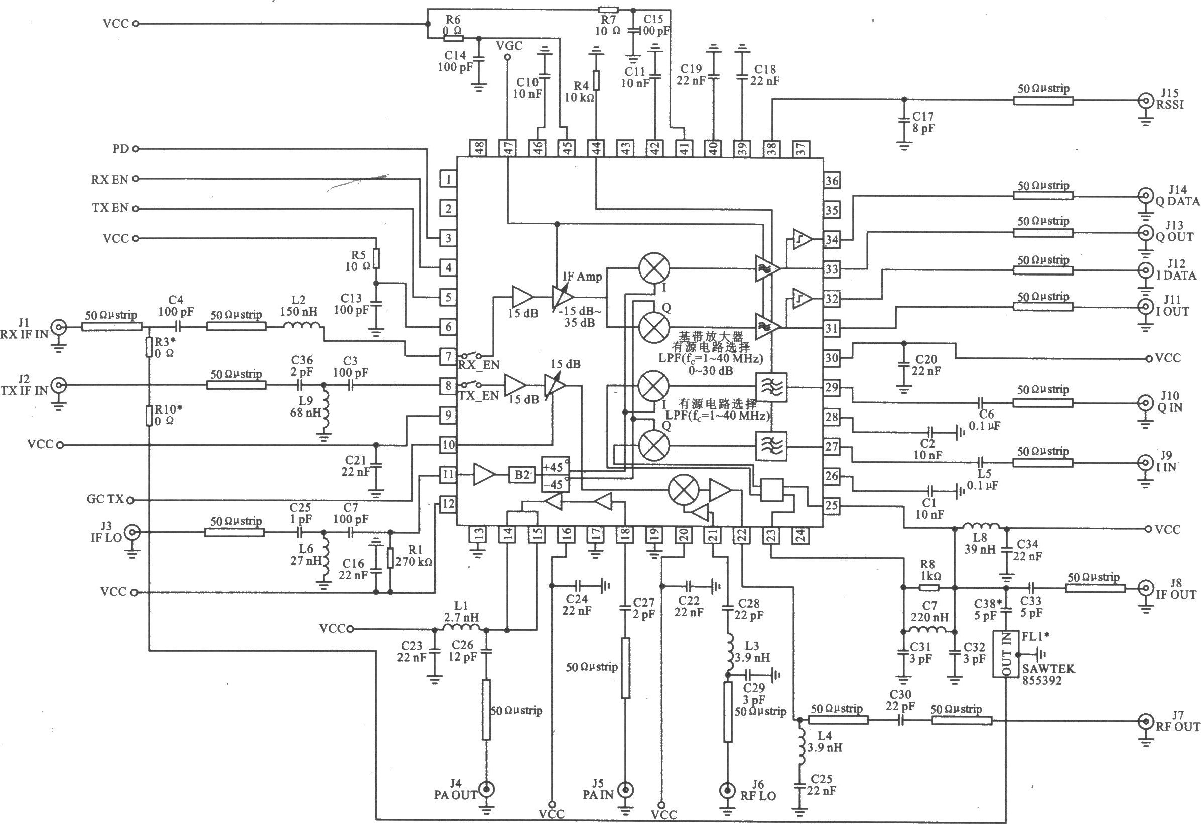 RF2938 QPSK 2.4 GHz擴頻收發(fā)器