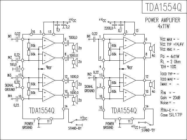 TDA1554Q功放电路