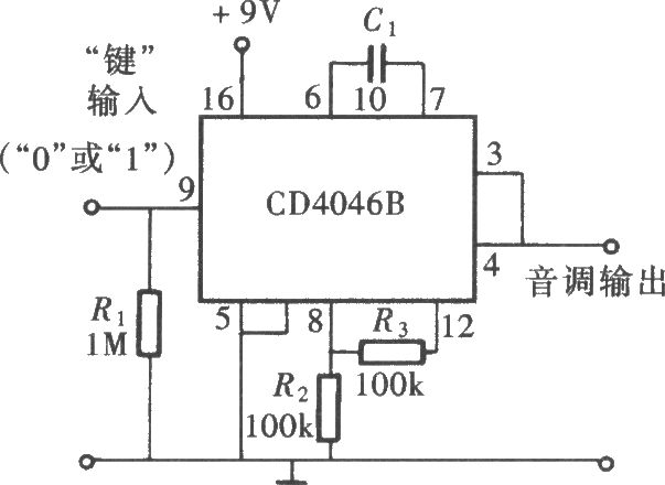 用CD4046組成的方波信號發(fā)生器