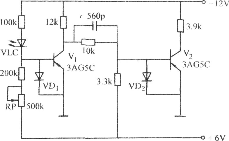 帶有保護二極管的兩級反相器電路