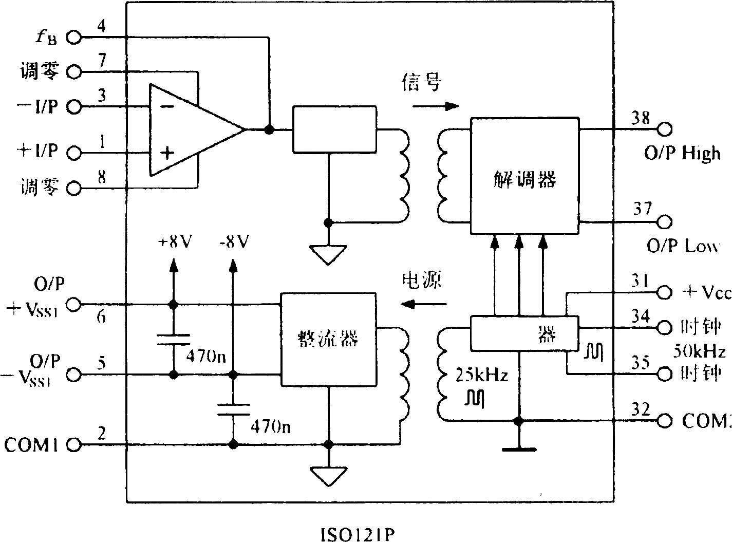 小型化隔离放大器IS0212P