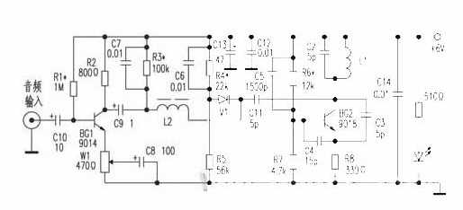 變?nèi)莨苷{(diào)頻無線發(fā)送器電路