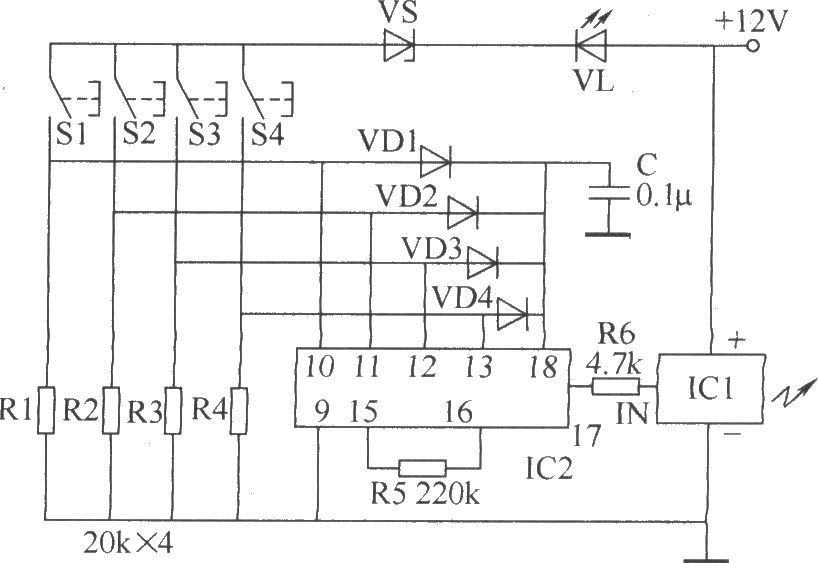 無(wú)線遙控開關(guān)電路(二)