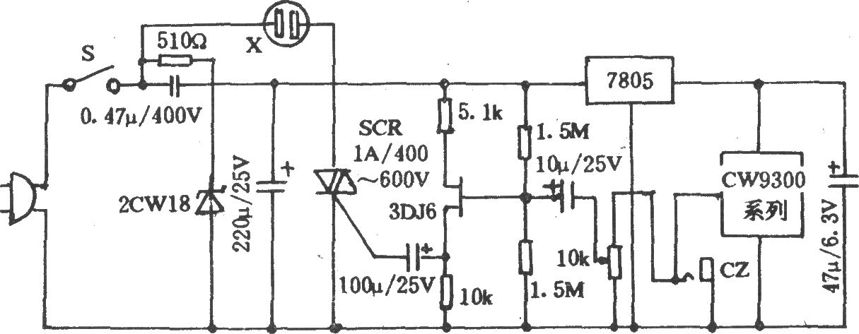 電風(fēng)扇自然風(fēng)控制電路(二)