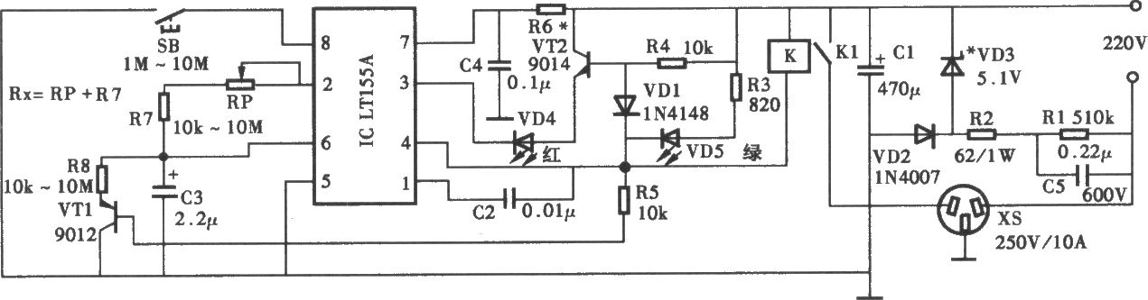 采用LTl55A系列定時(shí)器電路