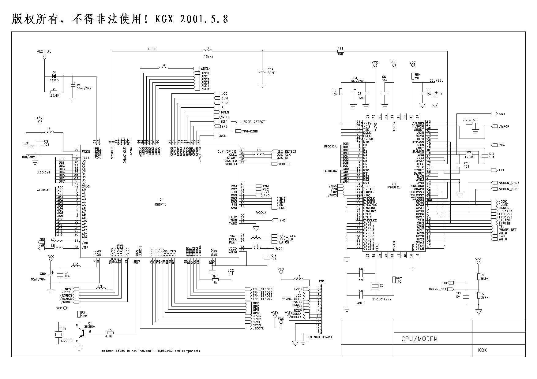 传真机电路图1