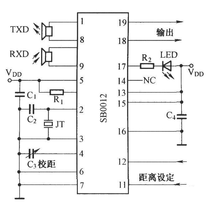 超聲波汽車防撞電路