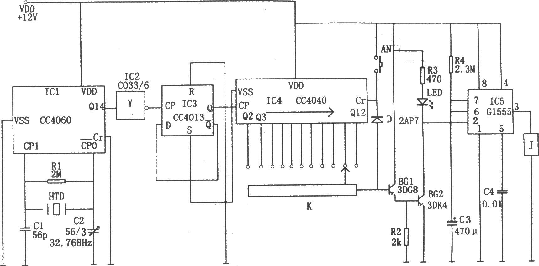 精密數(shù)字式定時控制器(CC4013、CC440、CC4060、G1555)