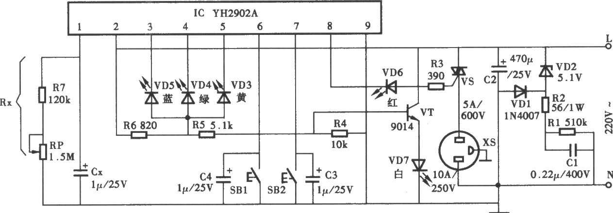 采用YH2902A的定時器電路