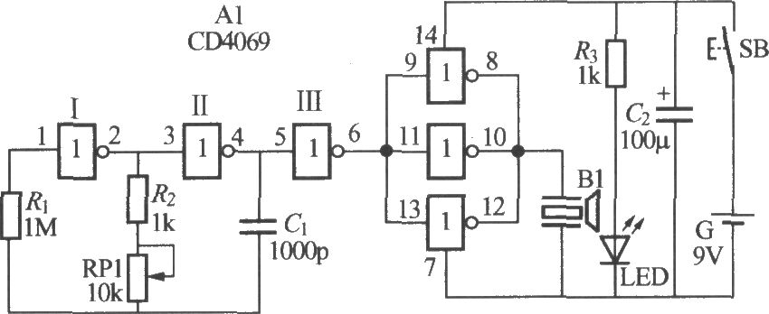 超聲波遙控調(diào)光燈電路