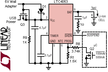 ltc4053USB充電器電路圖