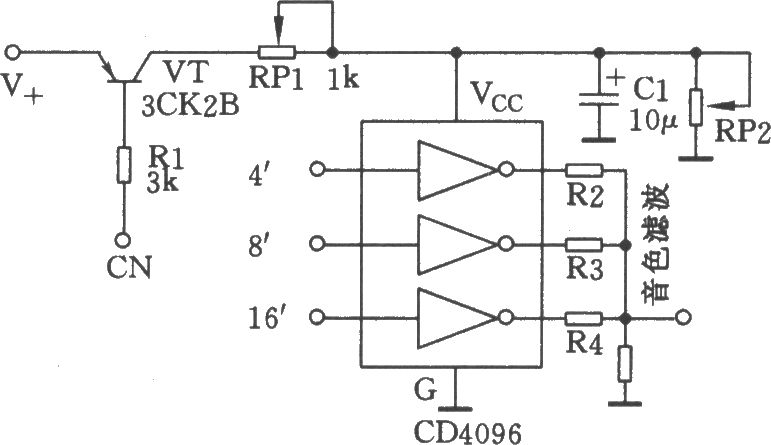 數字式電子琴包絡發(fā)生器