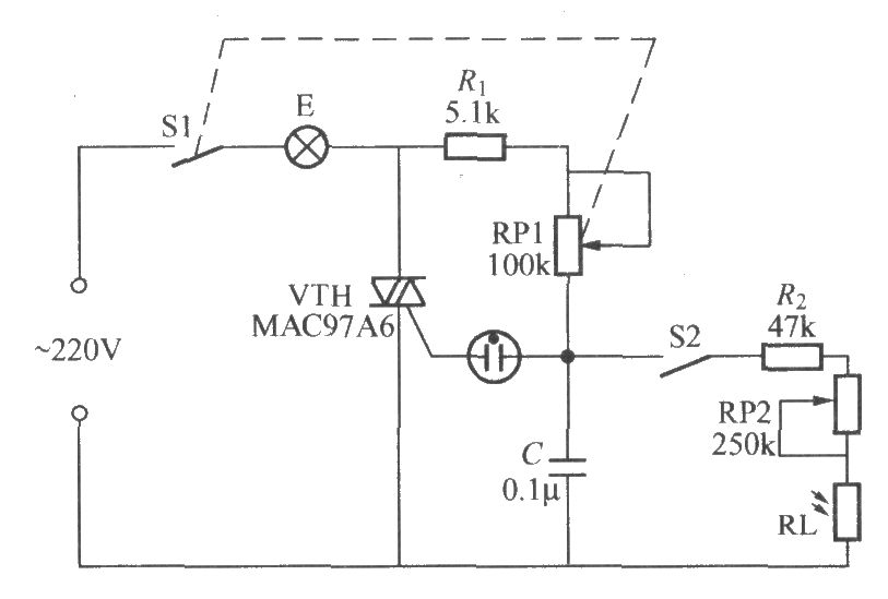 具有穩(wěn)光功能的晶閘管調(diào)光燈電路(1)