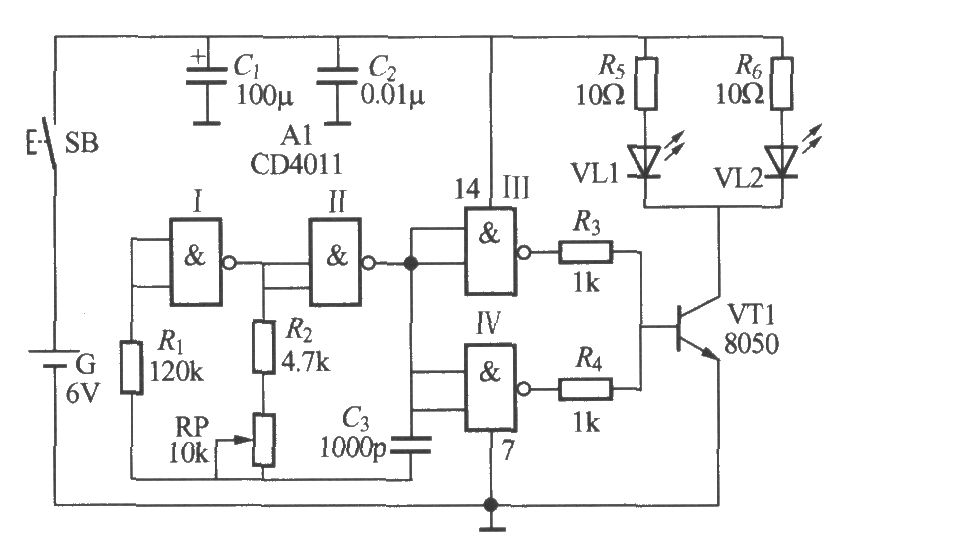 紅外遙控調(diào)光燈電路1