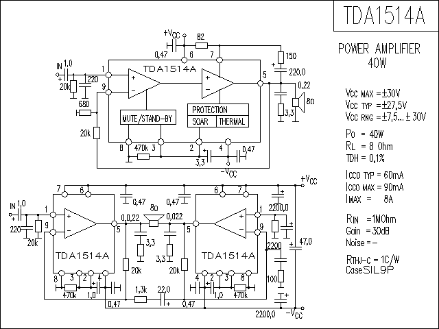 TDA1514A功放电路