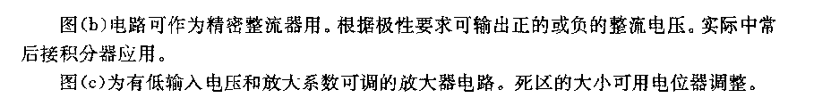 采用运算放大器的限制器和整流器电路