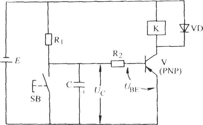 单管延时吸合继电器电路