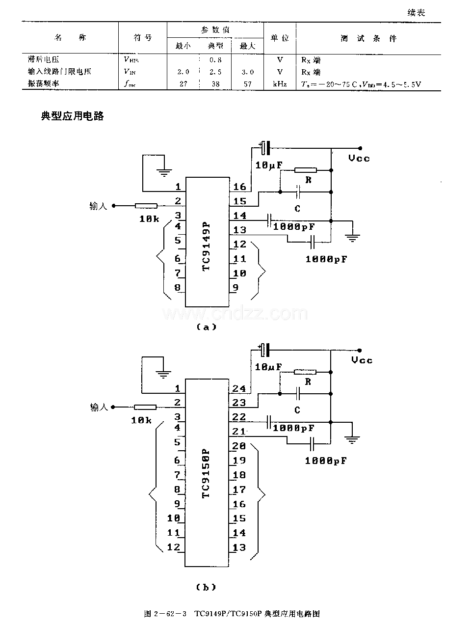 TC9149P／TC9150F (錄像機(jī)和電視機(jī))紅外線遙控接收電路