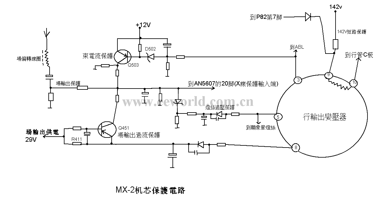 樂聲MX-2機(jī)芯保護(hù)電路