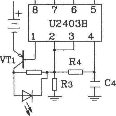 由U2403B恒溫流充電計時器構(gòu)成大電流充電電路