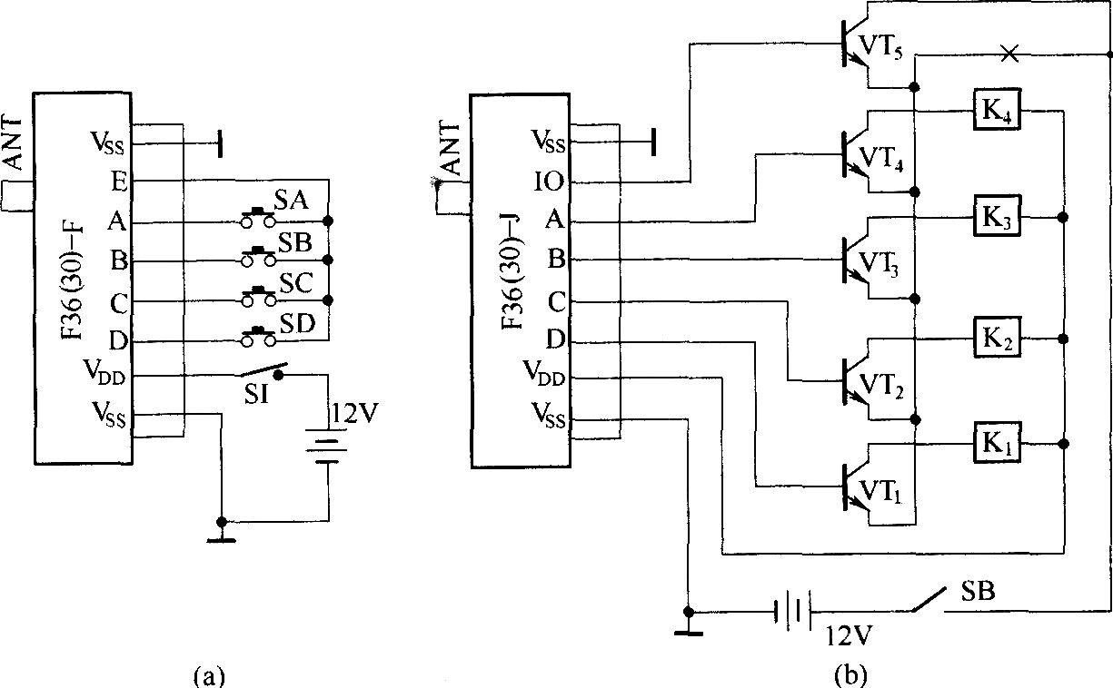 F36-F／J構(gòu)成的基本無線電收發(fā)電路